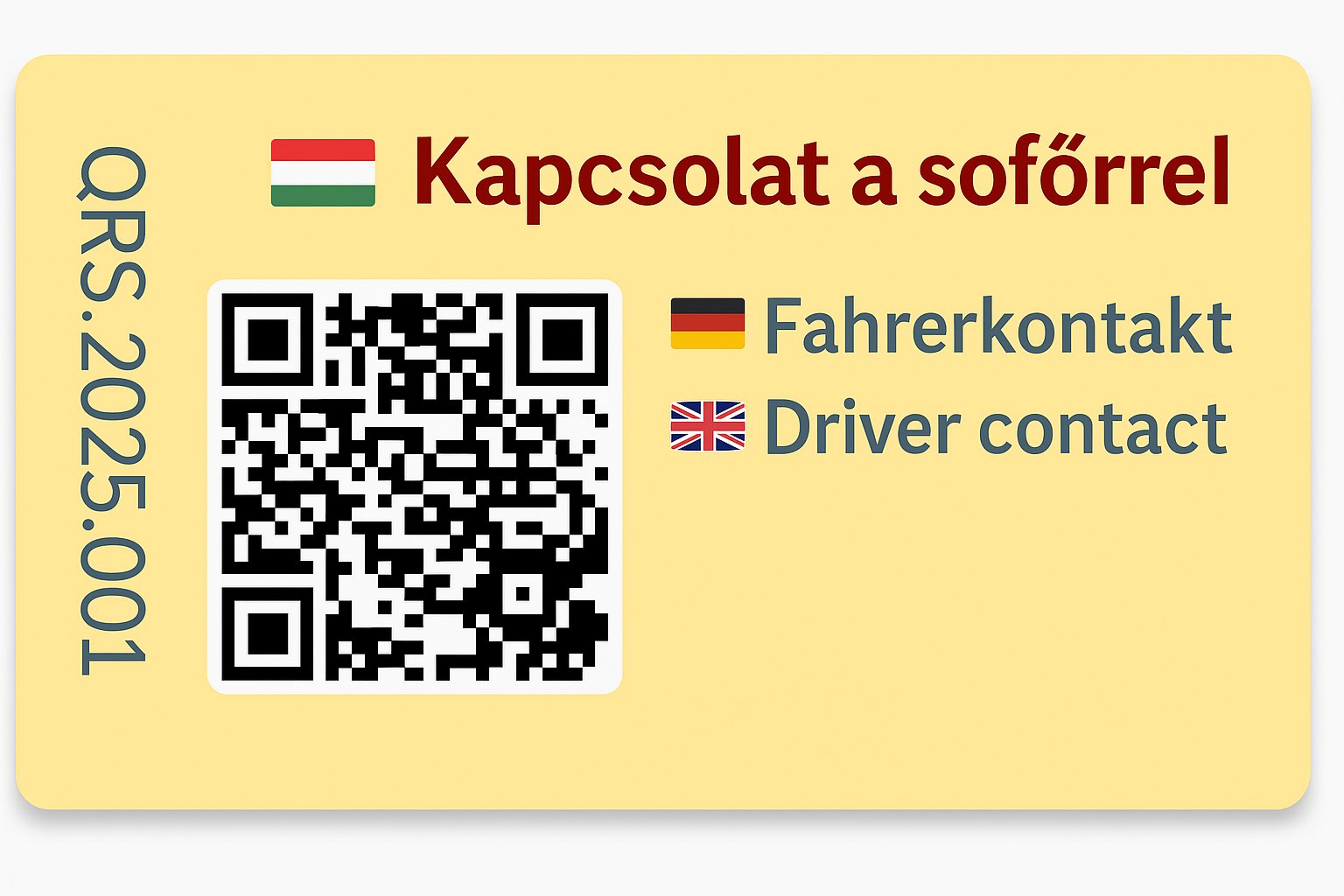 Szélvédő matrica 84×44 mm